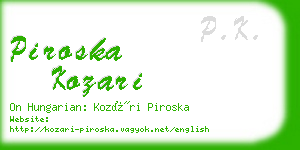 piroska kozari business card